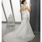 A-Line/Princess Strapless Chapel Train Satin wedding dress for brides 2010 style(WDE0114)