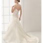 A-Line/Princess Sweetheart Chapel Train Satin wedding dress for brides 2010 style(WDE0081)