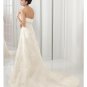 A-Line/Princess Strapless Chapel Train Satin wedding dress for brides 2010 style(WDE0082)