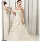 A-Line/Princess Sweetheart Chapel Train Satin wedding dress for brides 2010 style(WDE0083)