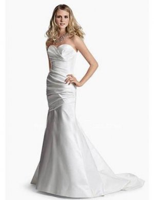 Mermaid Sweetheart Chapel Train Satin wedding dress for brides 2010 style(WDA0302)