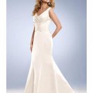 Mermaid V-neck Brush Train Satin wedding dress for brides 2010 Style(WD0038)