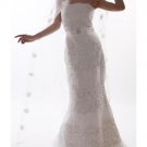 Mermaid Strapless Chapel train Satin wedding dress for brides 2010 style(WD12)