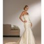 Mermaid Strapless Chapel Train Satin wedding dress for brides 2010 Style (WDS0085)