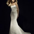 Mermaid strapless Chapel Train Satin wedding dress for brides 2010 style(WDA0587)
