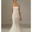 Mermaid Strapless Chapel train Satin wedding dress for brides 2010 style(WDA0556)
