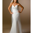 Mermaid Halter top Chapel train satin wedding dress for brides 2010 style(WDA1430)