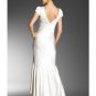 Mermaid V-neck Cocktail Satin wedding dress for brides 2010 style(WDA0687)