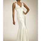 Mermaid Halter Top Floor-length Satin wedding dress for brides 2010 style(2009cwd0661)