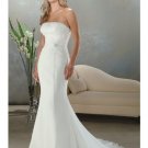 Mermaid Strapless Chapel train Satin wedding dress for brides 2010 Style(WDA0053)