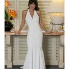 Mermaid V-Neck Chapel Train Satin wedding dress for brides 2010 style(WDA0157)