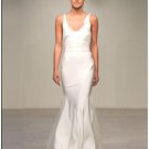 Mermaid Scoop Floor-length Satin wedding dress for brides 2010 style(WDA0561)