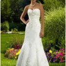 Mermaid Sweetheart Cathedal Train Satin wedding dress (WD25)