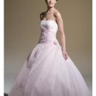 Ball Gown Strapless Floor Length Organza wedding dress for brides 2010 style(WDE0178)