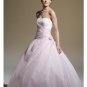 Ball Gown Strapless Floor Length Organza wedding dress for brides 2010 style(WDE0178)