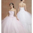 Ball Gown Strapless Floor Length Organza wedding dress for brides 2010 style(WDE0159)