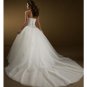 Ball Gown Strapless Cathedral Train Organza wedding dress for brides 2010 style(WDE0128)