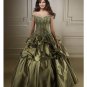 Ball Gown Off-the-shoulder Floor Length Satin wedding dress for brides 2010 style(WDE0174)