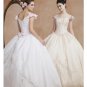 Ball Gown Off-the-shoulder Tea-length Satin Lace wedding dress for brides 2010 style(WDE0162)