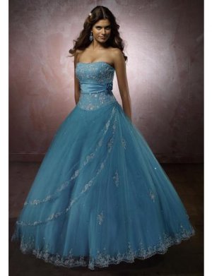 Ball Gown Strapless Floor Length Satin wedding dress for brides 2010 style(WDE0176)