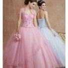 Ball Gown Sweetheart Tea-length Organza wedding dress for brides 2010 style(WDE0163)