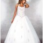 Ball Gown Halter Top Floor Length Satin wedding dress for brides 2010 style(WDA0318)