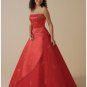 Ball Gown Strapless Floor Length Satin wedding dress for brides 2010 style(WDA0317)