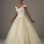 Ball Gown Off-the-shoulder Floor Length Organza wedding dress for brides 2010 style(WDA0312)