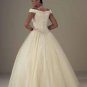 Ball Gown Off-the-shoulder Floor Length Organza wedding dress for brides 2010 style(WDA0312)