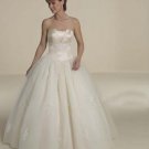 Ball Gown Strapless Floor Length Organza wedding dress for brides 2010 style(WDA0308)