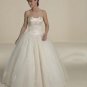 Ball Gown Strapless Floor Length Organza wedding dress for brides 2010 style(WDA0308)