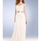 Column/Sheath V-neck Brush Train Chiffon wedding dress for brides 2010 Style(WD0039)