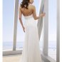 Column/Sheath Halter top V-neck Floor Length Satin wedding dress for brides 2010 Style(WDE0145)