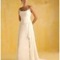 Column/Sheath Scoop Brush train Satin wedding dress for brides 2010 style(WDA0336)