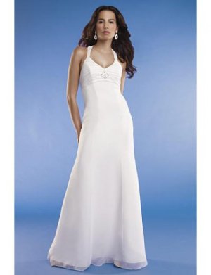 Empire Halter Top Chapel train Chiffon wedding dress for brides 2010 Style(WED0070)