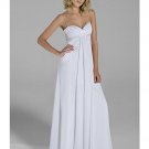 Empire spaghetti straps Chapel Train Chiffon wedding dress(WEDS0019)