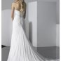 Empire Strapless Chapel Train Chiffon wedding dress for brides 2010 style(ASM3279)