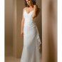 Empire Spaghetti straps V-neck Chapel train Chiffon wedding dress for brides 2010 style(WDA1413)