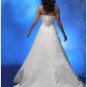 A-Line/Princess Strapless Chapel Train Satin wedding dress for brides 2010 Style(WDS0107)