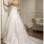 A-Line/Princess Strapless Chapel Train Satin wedding dress for brides 2010 Style(WDS0226)