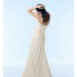A-Line/Princess asymmetric Brush Train Satin wedding dress for brides 2010 style(WDE0140)