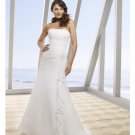 A-Line/Princess Strapless Brush Train Chiffon wedding dress for brides 2010 style(WDE0146)