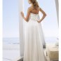 A-Line/Princess Strapless Brush Train Chiffon wedding dress for brides 2010 style(WDE0147)