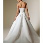A-Line/Princess Strapless Chapel Train Satin wedding dress for brides 2010 Style(WDS0243)