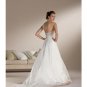 A-Line/Princess Strapless Chapel Train Satin wedding dress for brides 2010 Style(WDS0235)