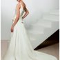 A-Line/Princess V-neck Chapel Train Satin wedding dress for brides 2010 Style(WDS0105)