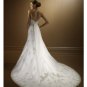 A-Line/Princess Strapless Chapel Train Satin wedding dress for brides 2010 style(WDE0123)