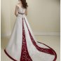 A-Line/Princess V-neck Chapel Train Satin wedding dress for brides 2010 Style(WDS0027)