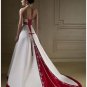 A-Line/Princess Halter Top Chapel Train Satin wedding dress for brides 2010 Style(WDS0030)