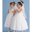 A-line Round-Neck Knee-Length Satin Flower Girl Dress new style(FGD0109)